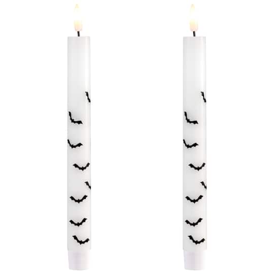 Michaels, Northlight 9.75" LED Flickering Flameless Wax Tapered Flying Bats Halloween Candles, 2ct. – Category: Halloween Candles